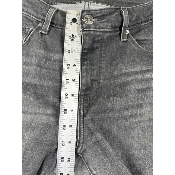 Levi's Classic Mid Rise Skinny Jeans Womens Sz 12 Black Faded Whiskers - Picture 6 of 10